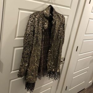 Free people sequin cardigan jacket